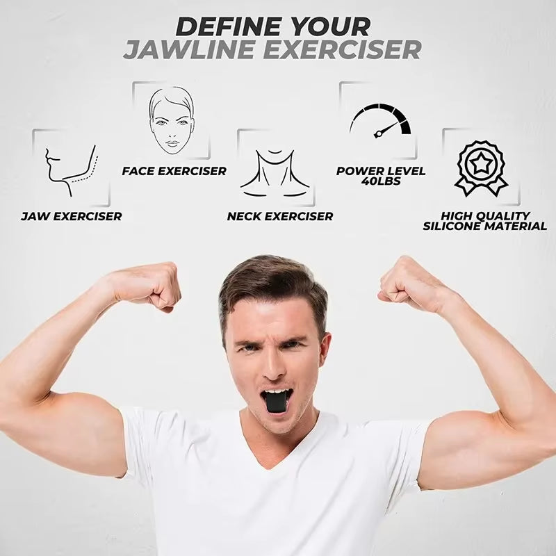 Jawline Exerciser Facial Jaw Muscle Toner Training Fitness Ball Anti-Aging Food-Grade Silica Face Chin Cheek Lifting Slimming