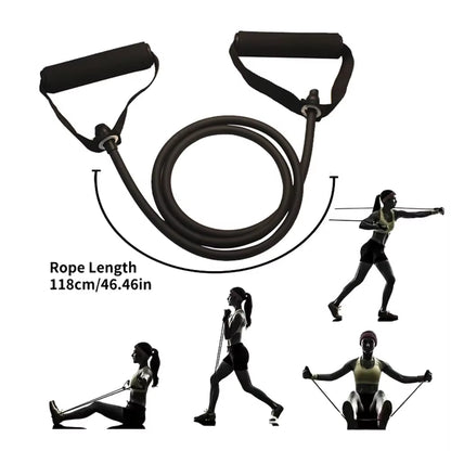 Resistance Bands with Handles Exercise Workout for Men Women Strength Training Equipment at Home 5 Levels Tube Band Pull Rope