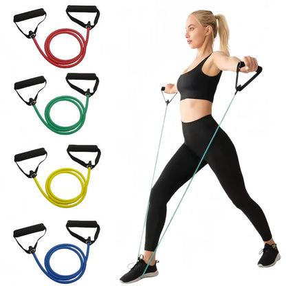 Resistance Bands with Handles Exercise Workout for Men Women Strength Training Equipment at Home 5 Levels Tube Band Pull Rope