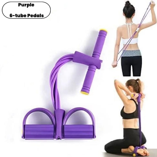 A Four-Pedal Six-Pedal Pull-On Sit-Up Aid Skinny Belly Fitness Yogi Uses a Tension Rope Pull-On Pull-On
