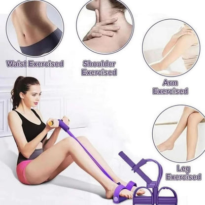 A Four-Pedal Six-Pedal Pull-On Sit-Up Aid Skinny Belly Fitness Yogi Uses a Tension Rope Pull-On Pull-On