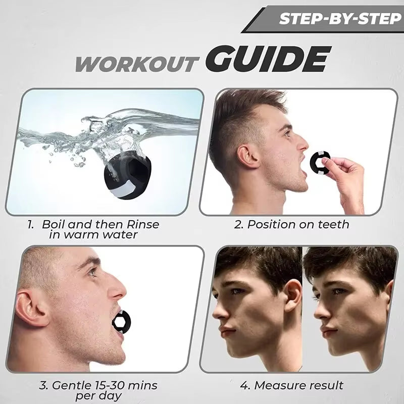 Jawline Exerciser Facial Jaw Muscle Toner Training Fitness Ball Anti-Aging Food-Grade Silica Face Chin Cheek Lifting Slimming