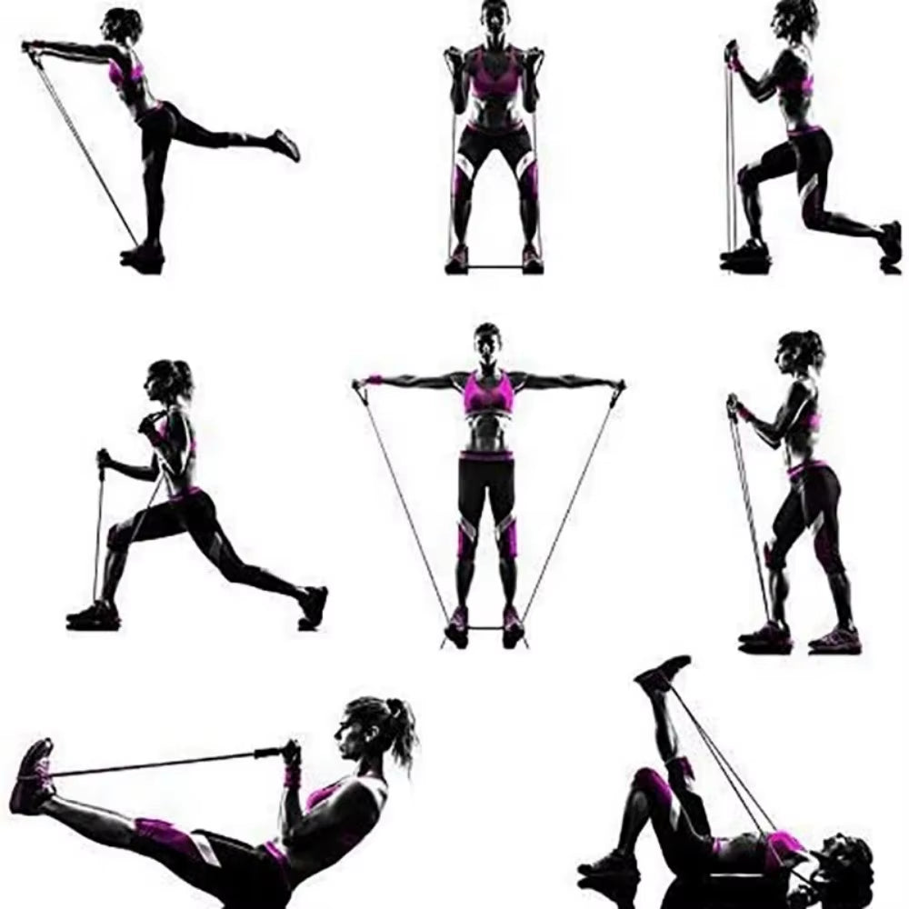 Resistance Bands with Handles Exercise Workout for Men Women Strength Training Equipment at Home 5 Levels Tube Band Pull Rope